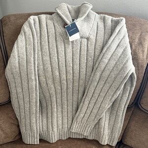Lands End Gray Sweater for Men